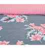Blue Microfiber Floral 180 GSM Double Size Reversible Comforter