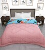 Blue Microfiber Geometric 180 GSM Fusion Reversible Single Comforter