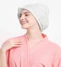 Blue Microfiber Solid 380 GSM Hair Wrap Towel (Set of 2)
