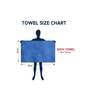 Blue Microfiber Solid 400 GSM 2 Pcs Bath Towels