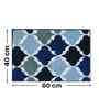 Blue Microfibre 24X16 Inches Anti-Skid Bath Mat
