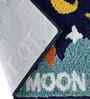 Blue To The Moon Microfibre 24X16 Inches Anti-Skid Bath Mat