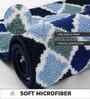 Blue Microfibre 24X16 Inches Anti-Skid Bath Mat