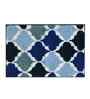 Blue Microfibre 24X16 Inches Anti-Skid Bath Mat