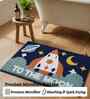 Blue To The Moon Microfibre 24X16 Inches Anti-Skid Bath Mat