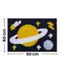 Blue Space Microfibre 24X16 Inches Anti-Skid Bath Mat