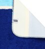 Blue Geometric Microfibre 24x16 Inches AntiSkid Bath Mats (Set of 2)