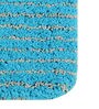 Blue Geometric Microfibre 20x14 Inches AntiSkid Bath Mat (Set of 2)