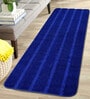 Blue Microfibre Solid 6 X 2 Feet Bedside Runner