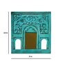 Blue Miniature Jharokha  Wooden Wall Mirror