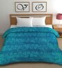 Blue Mink Floral 400 GSM Double Bed Blanket