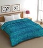 Blue Mink Floral 400 GSM Double Bed Blanket