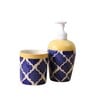 Blue Moroccan Blue Ceramic (Set of 2) Bath Accessory Set