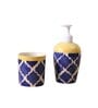 Blue Moroccan Blue Ceramic (Set of 2) Bath Accessory Set