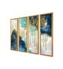 Mountains Multicolour Canvas Framed Landscape Art Panel Set of 4