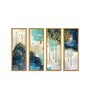 Mountains Multicolour Canvas Framed Landscape Art Panel Set of 4