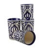 Mughal Blue & white Ceramic (Set of 4) Everyday Glass
