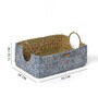Blue Natural Fibre Large Gifting Storage Basket