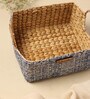 Blue Natural Fibre Medium Gifting Storage Basket