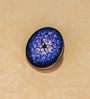 Blue Nebula Acacia Wood S/4 Coaster with Enamel