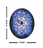 Blue Nebula Acacia Wood S/4 Coaster with Enamel