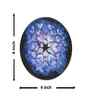 (Set Of 4) Blue & Black Nebula Acacia Wood Coaster with Enamel