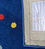 Blue Nursery Wool 3 ft x 5 ft Hand tufted Carpet