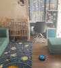 Blue Nursery Wool 3 ft x 5 ft Hand tufted Carpet