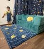 Blue Nursery Wool 3 ft x 5 ft Hand tufted Carpet