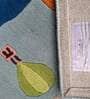 Blue Nursery Wool 3 ft x 5 ft Hand tufted Carpet