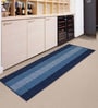 Blue Nylon 22 x 55 Inches Machine Made Floor Runner