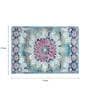 Blue Persian Polyester 3 ft x 5 ft Machine Made Carpet