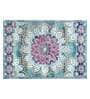 Blue Persian Polyester 3 ft x 5 ft Machine Made Carpet