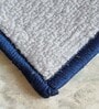 Blue Nylon 47 x 20 Inches Machine Made Floor Runner and Door Mat