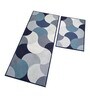 Blue Nylon 47 x 20 Inches Machine Made Floor Runner and Door Mat