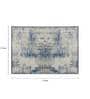 Blue Abstract Polyester 5 ft x 7 ft Machine Made Carpet