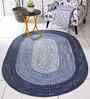 Blue Oic Robust Oval Braided Heavy 4X6 Ft Carpet