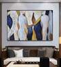Blue Figurative Canvas Framed Acrylic Paint Hand Paintings