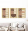 Modern Geometric Wall Art Framed Set of 3