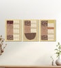 Modern Geometric Wall Art Framed Set of 3