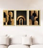 Modern Geometric Wall Art Framed Set of 3