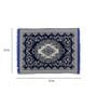 Blue Chenille Vintage 4 x 6 Feet Machine Made Carpet