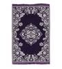 Purple Persian Chenille 4 ft x 6 ft Machine Made Carpet