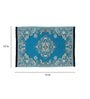 Blue Chenille Vintage 4 x 6 Feet Machine Made Carpet