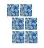 Blue Paisley Mdf Wood Square (Set of 6) Coasters