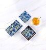 Blue Paisley Mdf Wood Square (Set of 6) Coasters