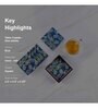 Blue Paisley Mdf Wood Square (Set of 6) Coasters