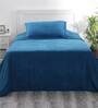 Blue Abstract 110 TC Cotton Single Bed Cover