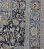 Blue Persian Polyester 5x8 Feet Machine Made Carpet