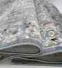 Blue Persian Polyester 5x8 Feet Machine Made Carpet